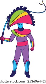 Careta, Careta de Triunfo, personaje del carnaval y folclore de Pernambuco, noreste de Brasil