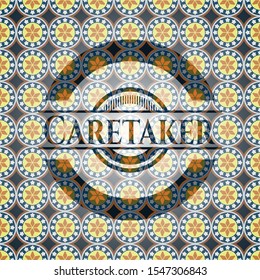 Caretaker arabesque emblem. arabic decoration.