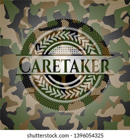 Caretaker camo emblem. Vector Illustration. Detailed.