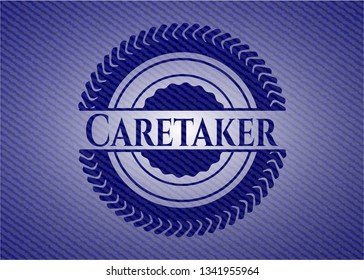 Caretaker with denim texture