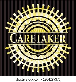 Caretaker golden emblem or badge