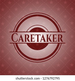 Caretaker retro red emblem