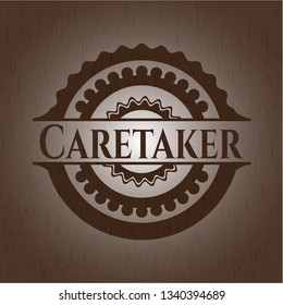 Caretaker wood emblem. Retro