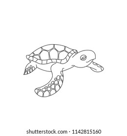 Caretta-caretta turtle vector icon