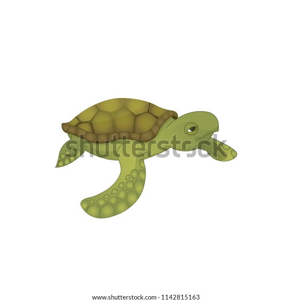 Carettacaretta Turtle Vector Icon Stock Vector (Royalty Free ...