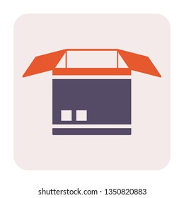 Carg container box icon design, for shipping work, 64x64 perfect pixel and editable stroke.