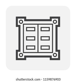 Carg container icon design, for shipping work.