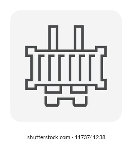 Carg container icon design, for shipping work, 64x64 perfect pixel and editable stroke.