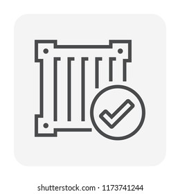 Carg container icon design, for shipping work, 64x64 perfect pixel and editable stroke.