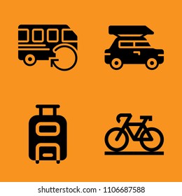 cargo, air, object and side icons set. Vector illustration for web and design