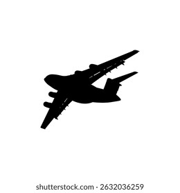 A cargo aircraft, freight aircraft, freighter, airlifter or cargo jet, can use for Logo Gram, Art Illustration, Pictogram, Apps, Website, or Graphic Design Element. Vector Illustration