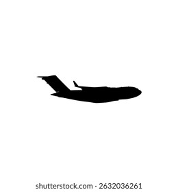 A cargo aircraft, freight aircraft, freighter, airlifter or cargo jet, can use for Logo Gram, Art Illustration, Pictogram, Apps, Website, or Graphic Design Element. Vector Illustration