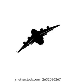 A cargo aircraft, freight aircraft, freighter, airlifter or cargo jet, can use for Logo Gram, Art Illustration, Pictogram, Apps, Website, or Graphic Design Element. Vector Illustration