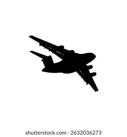 A cargo aircraft, freight aircraft, freighter, airlifter or cargo jet, can use for Logo Gram, Art Illustration, Pictogram, Apps, Website, or Graphic Design Element. Vector Illustration