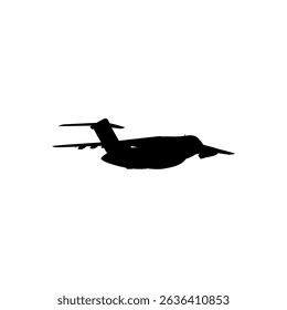 A cargo aircraft, freight aircraft, freighter, airlifter or cargo jet, can use for Logo Gram, Art Illustration, Pictogram, Apps, Website, or Graphic Design Element. Vector Illustration
