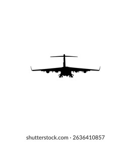 A cargo aircraft, freight aircraft, freighter, airlifter or cargo jet, can use for Logo Gram, Art Illustration, Pictogram, Apps, Website, or Graphic Design Element. Vector Illustration