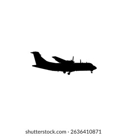A cargo aircraft, freight aircraft, freighter, airlifter or cargo jet, can use for Logo Gram, Art Illustration, Pictogram, Apps, Website, or Graphic Design Element. Vector Illustration