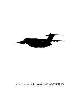 A cargo aircraft, freight aircraft, freighter, airlifter or cargo jet, can use for Logo Gram, Art Illustration, Pictogram, Apps, Website, or Graphic Design Element. Vector Illustration
