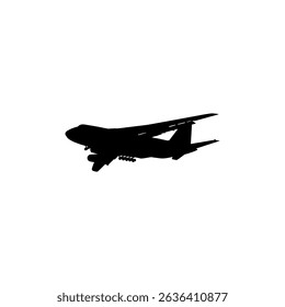 A cargo aircraft, freight aircraft, freighter, airlifter or cargo jet, can use for Logo Gram, Art Illustration, Pictogram, Apps, Website, or Graphic Design Element. Vector Illustration
