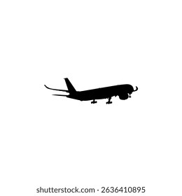 A cargo aircraft, freight aircraft, freighter, airlifter or cargo jet, can use for Logo Gram, Art Illustration, Pictogram, Apps, Website, or Graphic Design Element. Vector Illustration