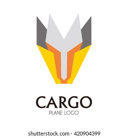 cargo airplane icon corporate identity symbol concept