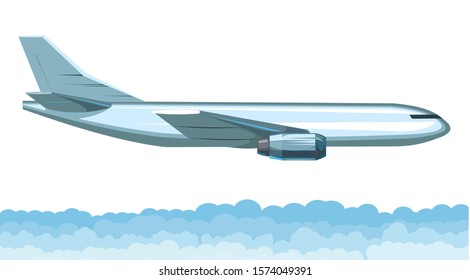 Cargo airplane. Vector. Airplane for the transport of goods. Plane. Logistic services. Isolated. Aircraft. Aviation Industry. Jet. Logistic Airline. Delivery of goods by air. Flight.