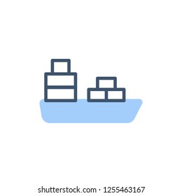 cargo barge icon vector design eps10