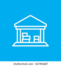 cargo barn icon illustration isolated vector sign symbol