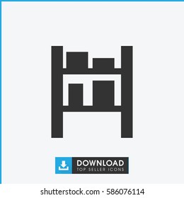 cargo barn icon. Simple filled cargo barn icon. On white background.
