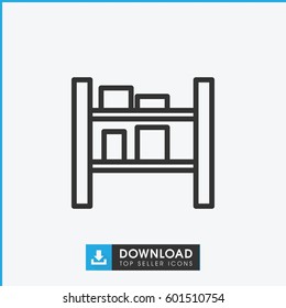 cargo barn icon. simple outline cargo barn vector icon. on white background.
