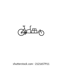 Cargo bike icon vector illustration isolated object on background