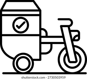 Cargo bike Line Vector Icon Design
