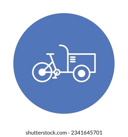 Cargo bike Vector Icon which can easily modify

