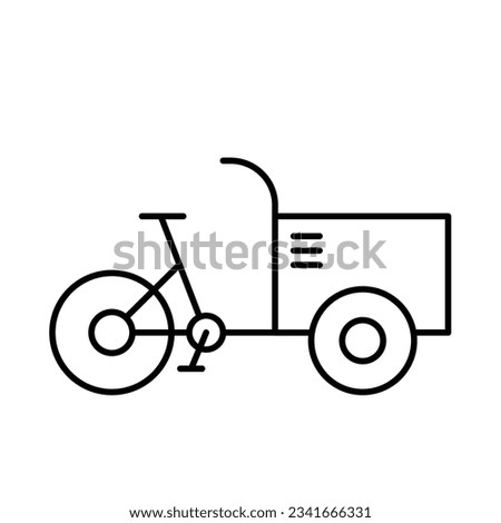 Cargo bike Vector Icon which can easily modify

