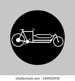 cargo bike vector icons