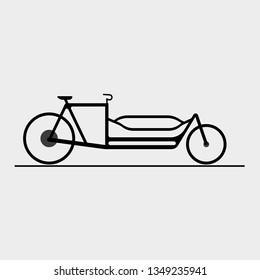 cargo bike vector icons