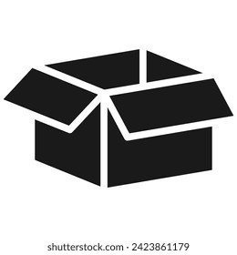 cargo box glyph icon isolated on white background. cargo box vector icon for web, mobile and ui design