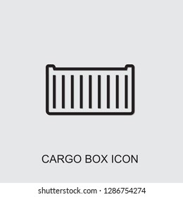 cargo box icon . Editable outline cargo box icon from logistic. Trendy cargo box icon for web and mobile.