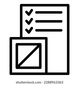 Cargo box icon outline vector. Truck industry. Car ship