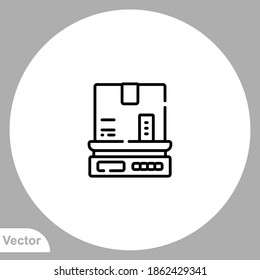 Cargo box icon sign vector,Symbol, logo illustration for web and mobile