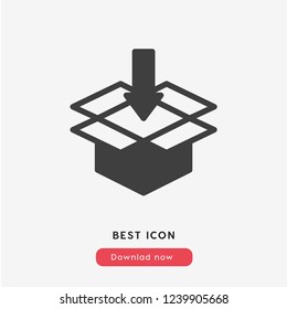 Cargo box icon vector