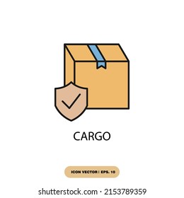 cargo box icons  symbol vector elements for infographic web