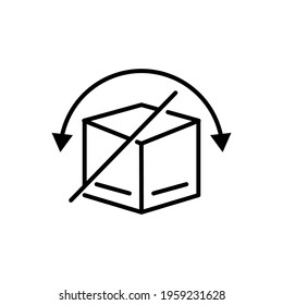 Cargo box line icon. icon do not be reversed. Editable stroke. Design template vector