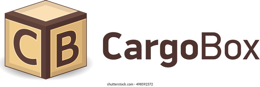 Cargo box logotype delivery service