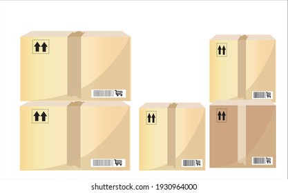 cargo box on white background. Isolated 3D illustration