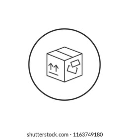 Cargo box vector icon