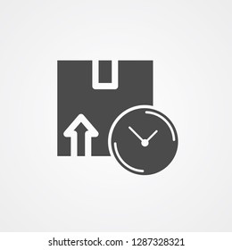 Cargo box vector icon sign symbol