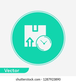 Cargo box vector icon sign symbol