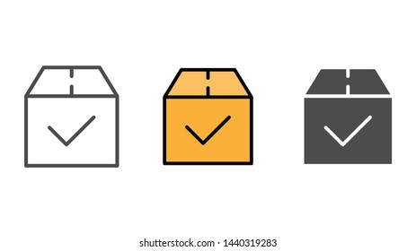 Cargo box vector icon sign symbol