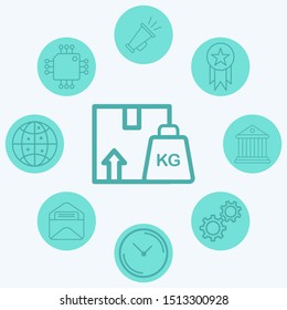 Cargo box vector icon sign symbol